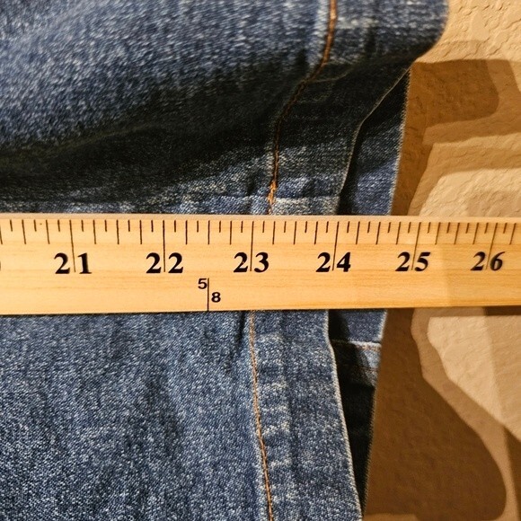 Indigo Moon Vintage Embroidered Straight Leg Ankle Length Jeans Size M - Picture 6 of 8